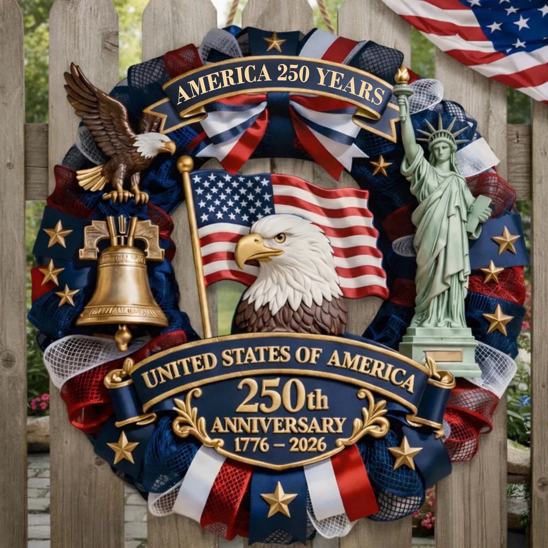 Patriotic Wooden Plaques: Honor America's 250th Anniversary