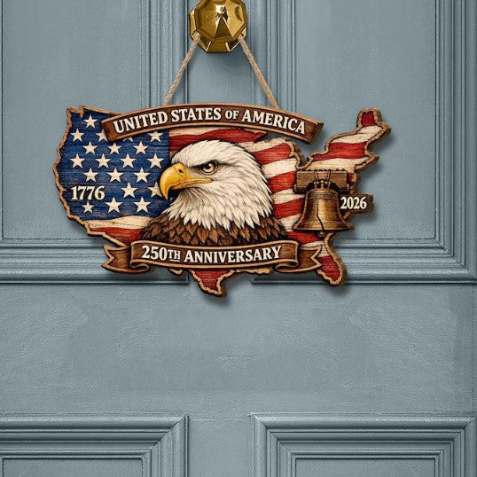 Patriotic Wooden Plaques: Honor America's 250th Anniversary