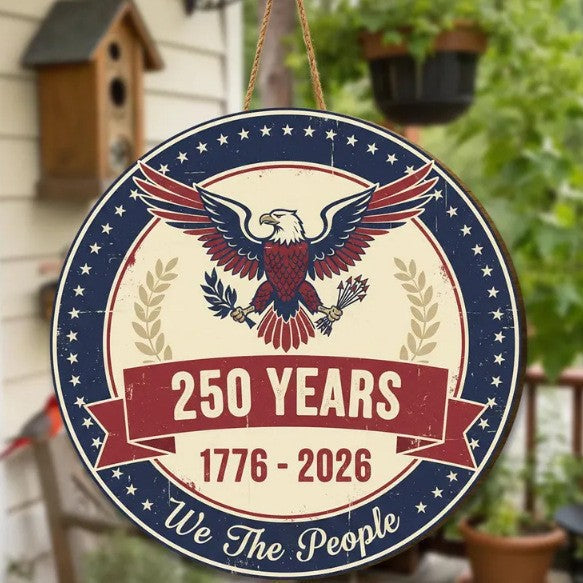 Patriotic Wooden Plaques: Honor America's 250th Anniversary